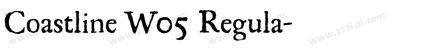 Coastline W05 Regula字体转换